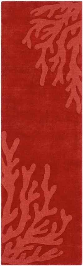 Lakeshore Coastal Dark Red Area Rug