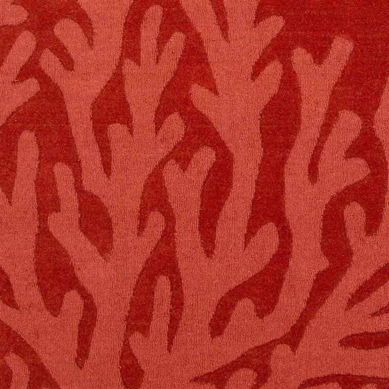 Lakeshore Coastal Dark Red Area Rug