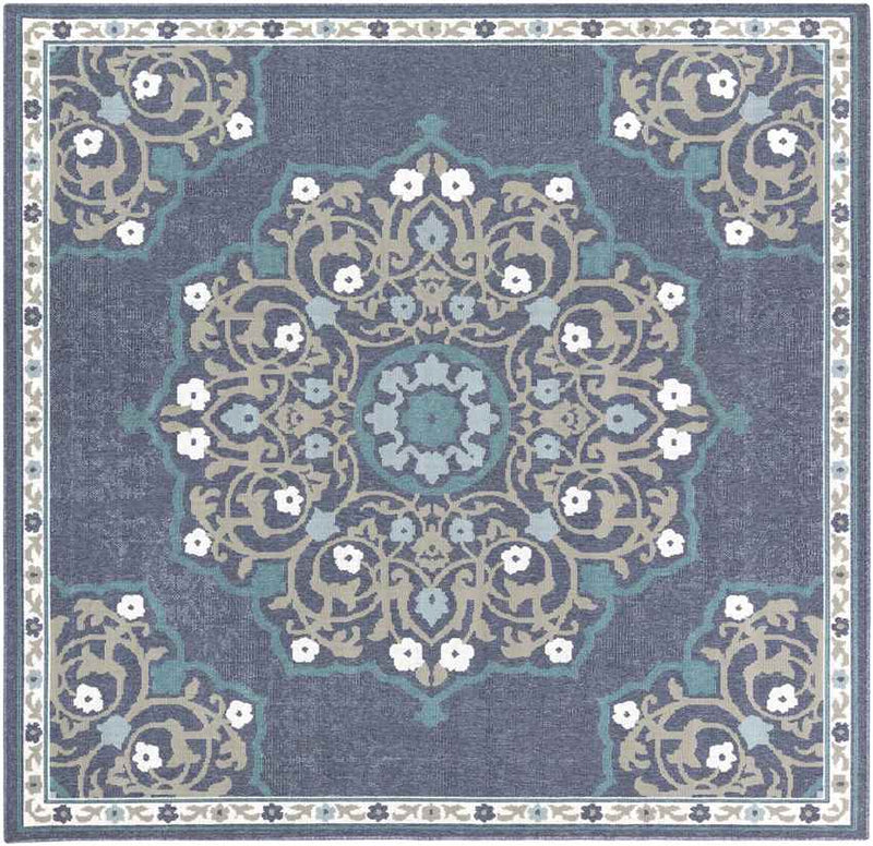 Balcarres Traditional Navy Area Rug