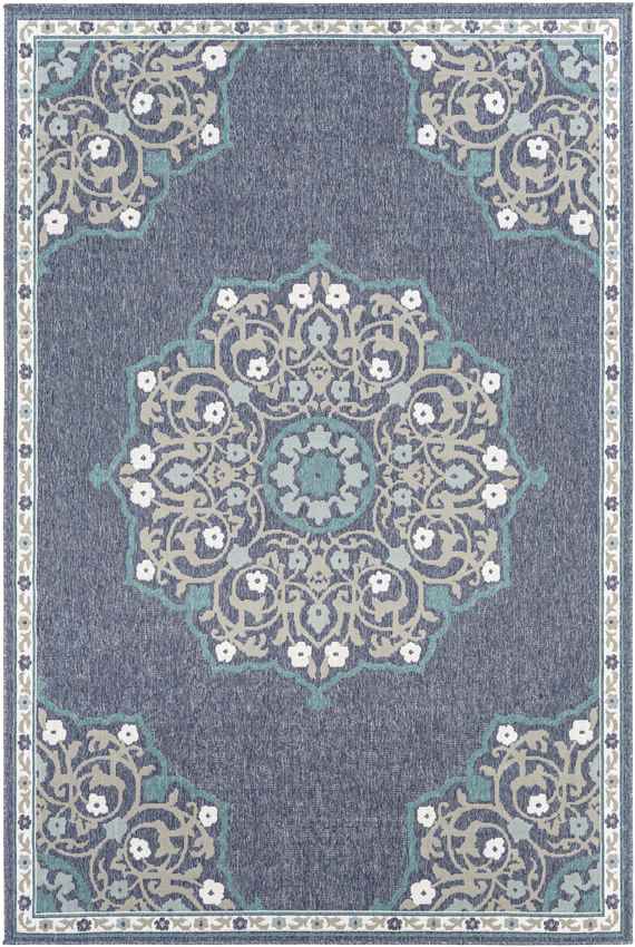 Balcarres Traditional Navy Area Rug