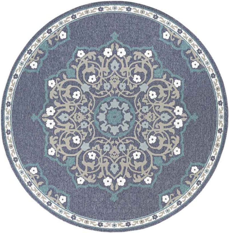 Balcarres Traditional Navy Area Rug