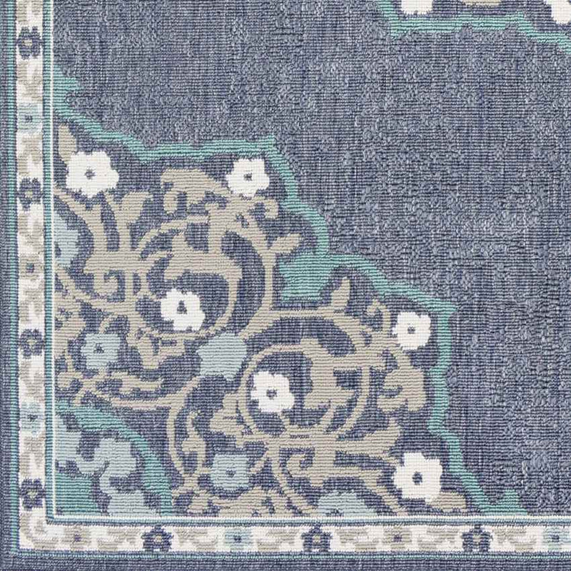 Balcarres Traditional Navy Area Rug