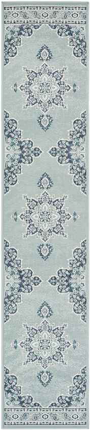 Lyla Traditional Aqua Area Rug