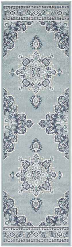 Lyla Traditional Aqua Area Rug