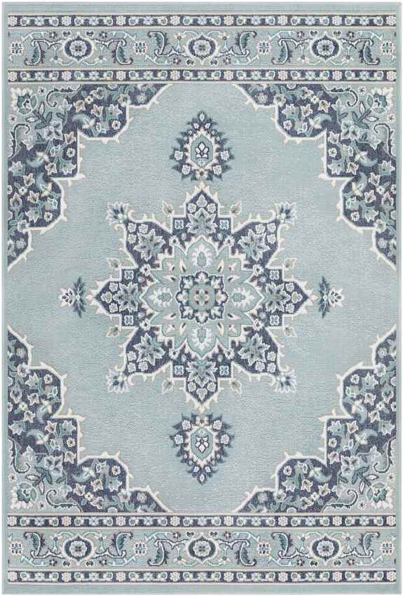 Lyla Traditional Aqua Area Rug