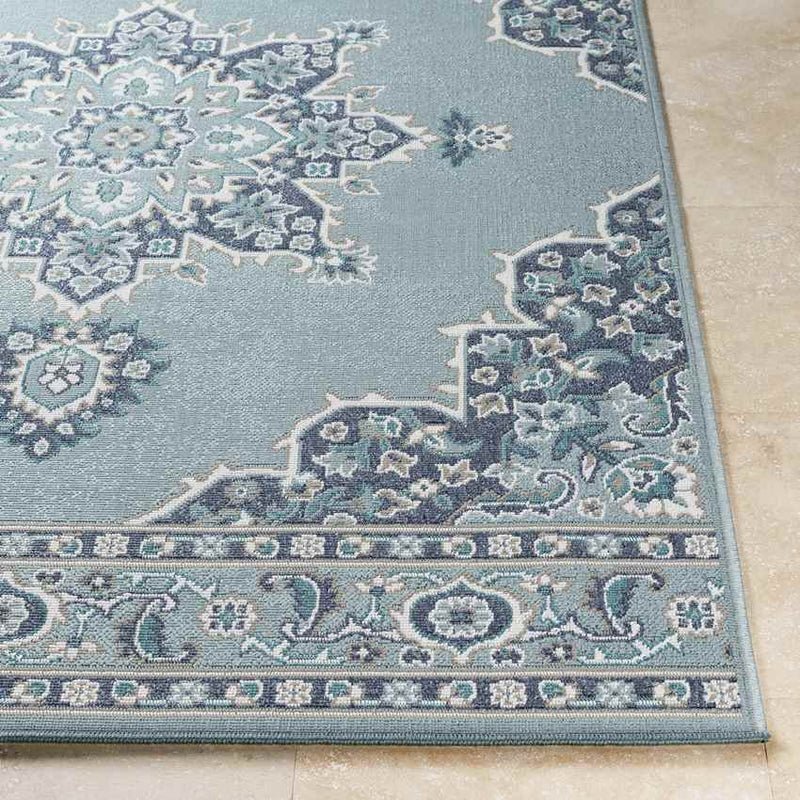 Lyla Traditional Aqua Area Rug