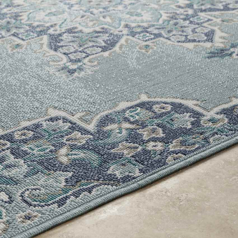 Lyla Traditional Aqua Area Rug