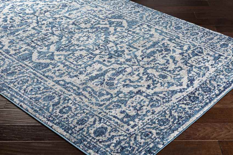 Emma Traditional Sky Blue Area Rug