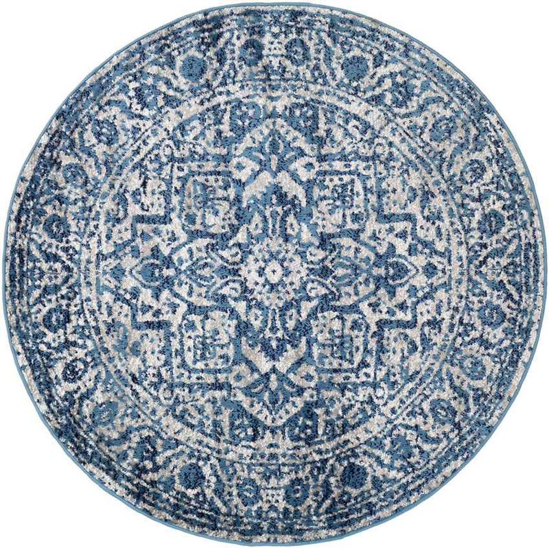 Emma Traditional Sky Blue Area Rug