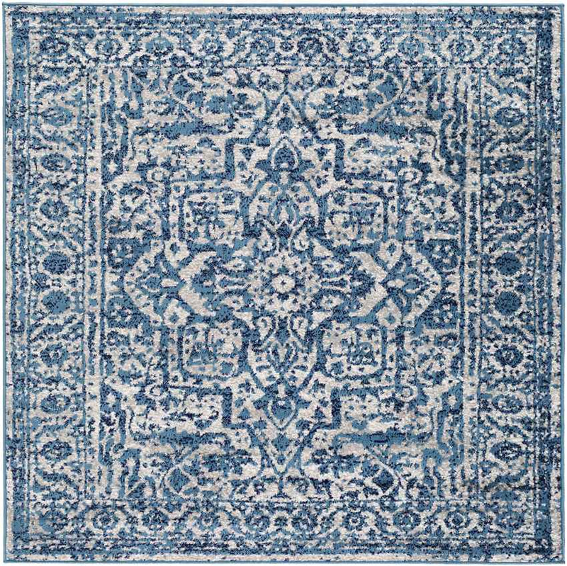 Emma Traditional Sky Blue Area Rug