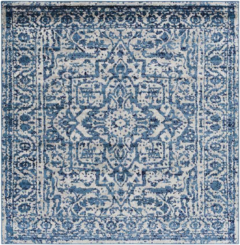 Emma Traditional Sky Blue Area Rug