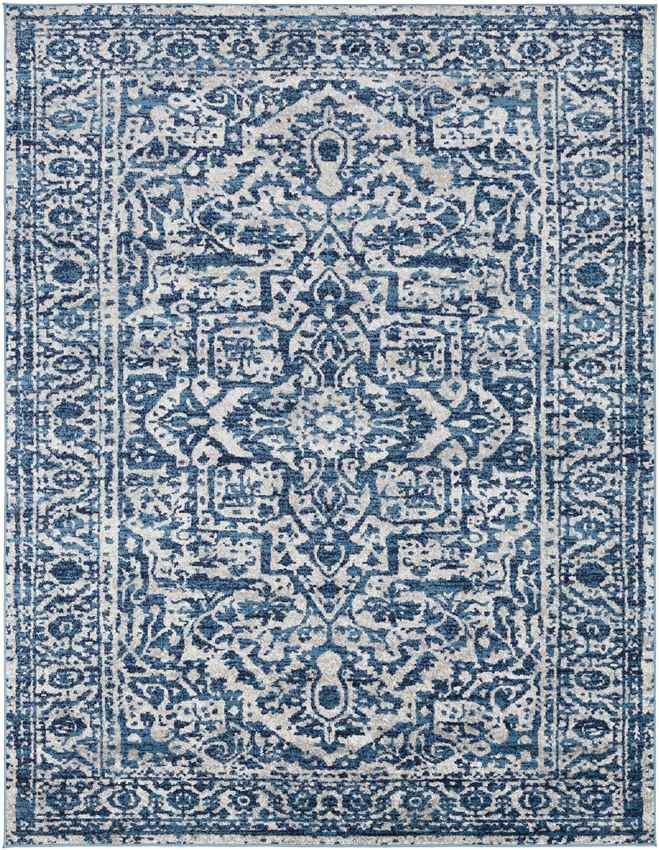 Emma Traditional Sky Blue Area Rug