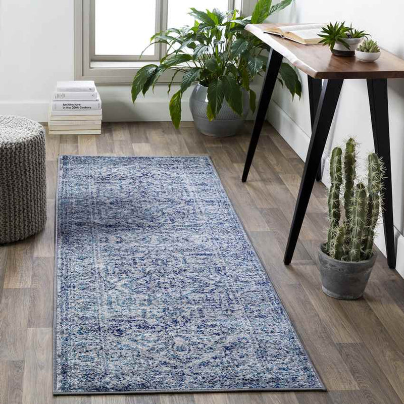 Emma Traditional Sky Blue Area Rug