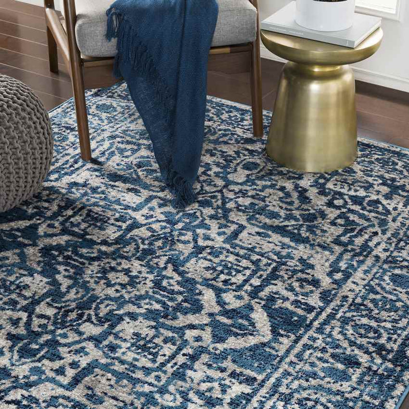 Emma Traditional Sky Blue Area Rug