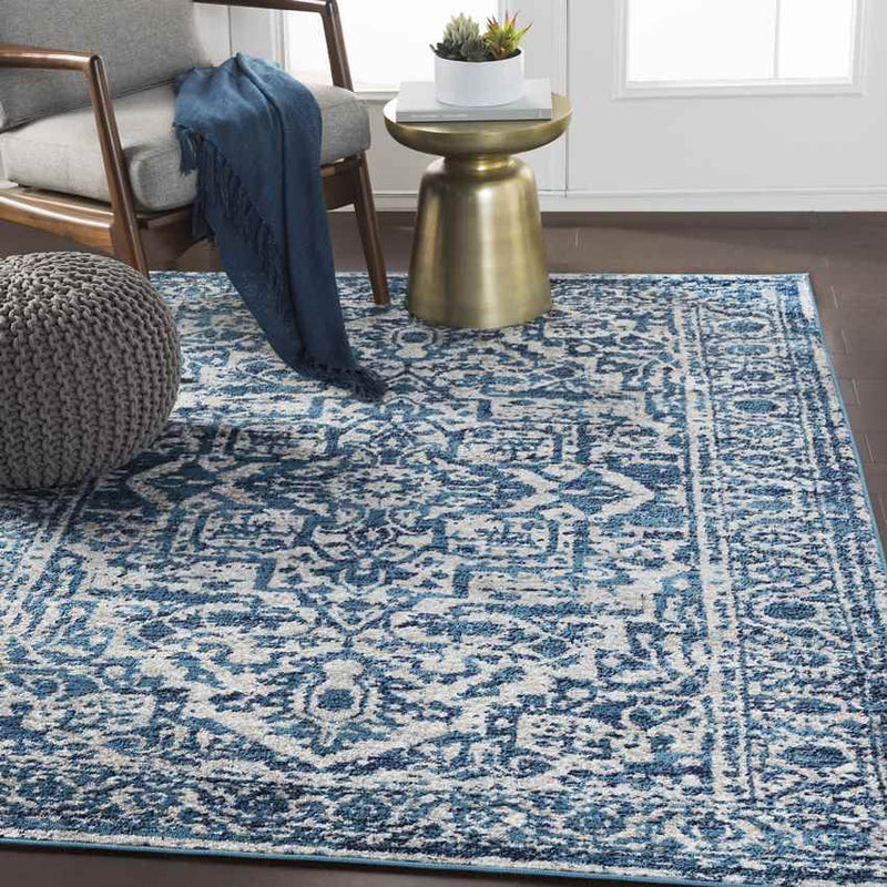 Emma Traditional Sky Blue Area Rug