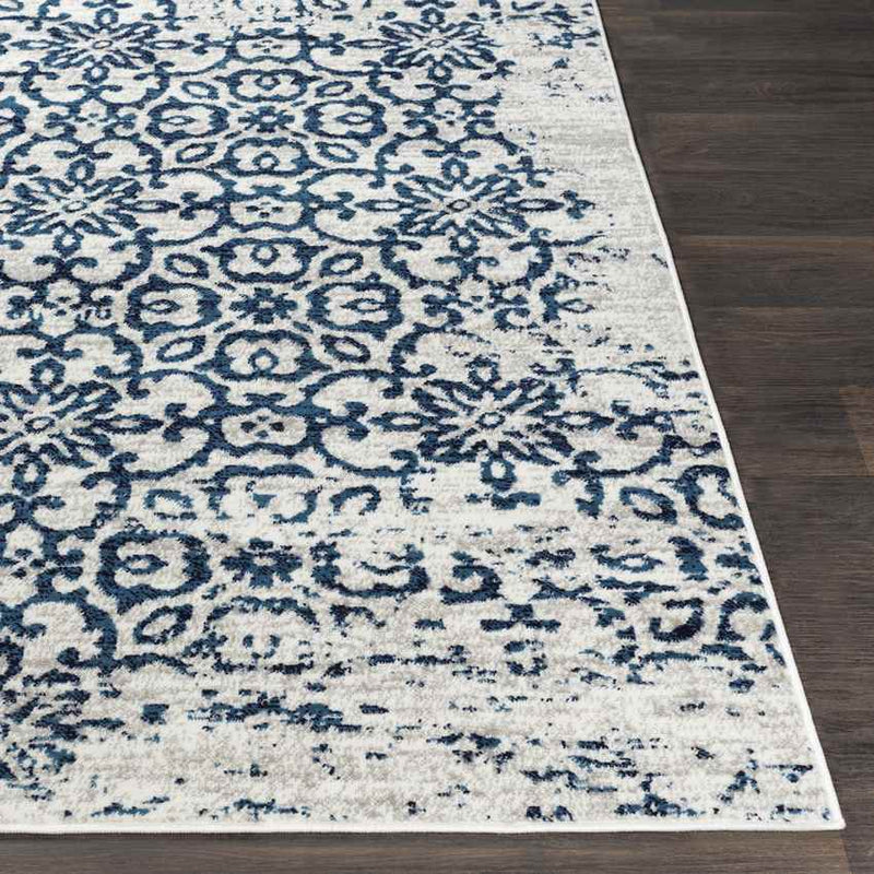 Dalmeny Traditional Navy Area Rug