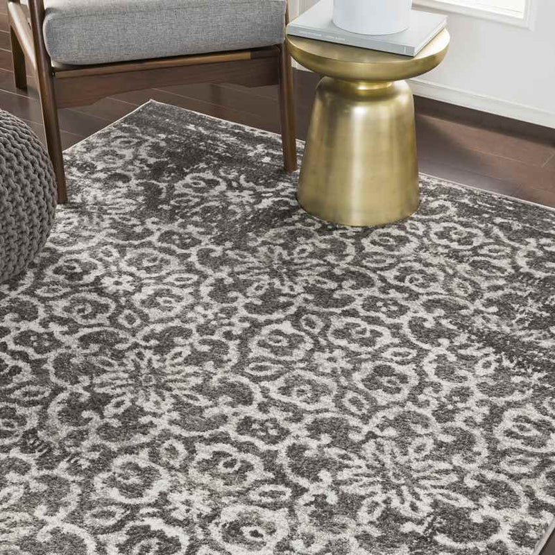 Dalmeny Traditional Charcoal Area Rug