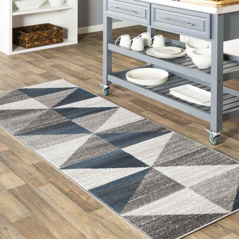 Davidson Modern Sky Blue/Navy Area Rug