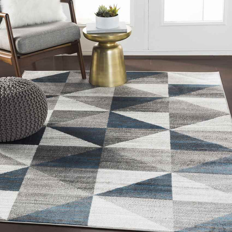 Davidson Modern Sky Blue/Navy Area Rug