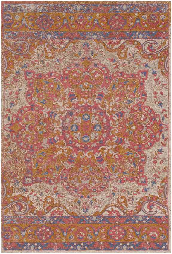 Kamsack Traditional Bright Pink Area Rug