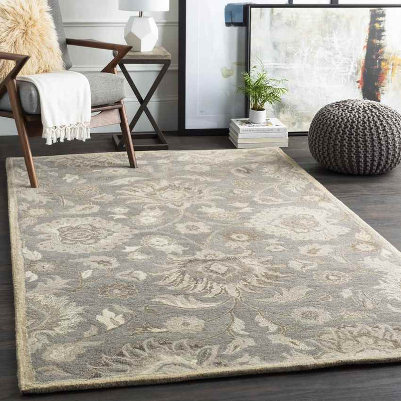 Eckville Traditional Taupe Area Rug