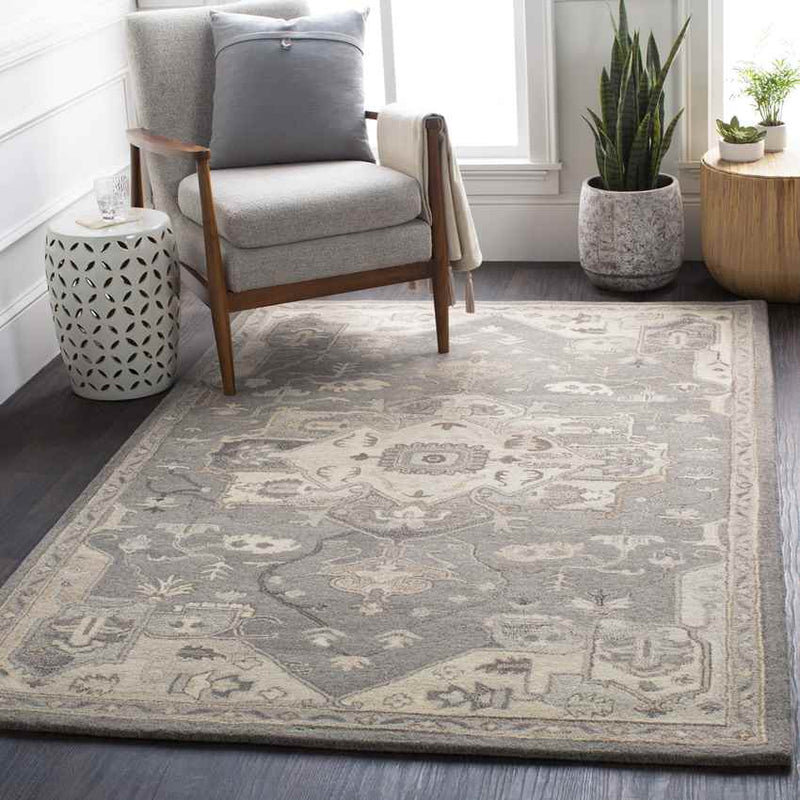 Roblin Traditional Taupe Area Rug