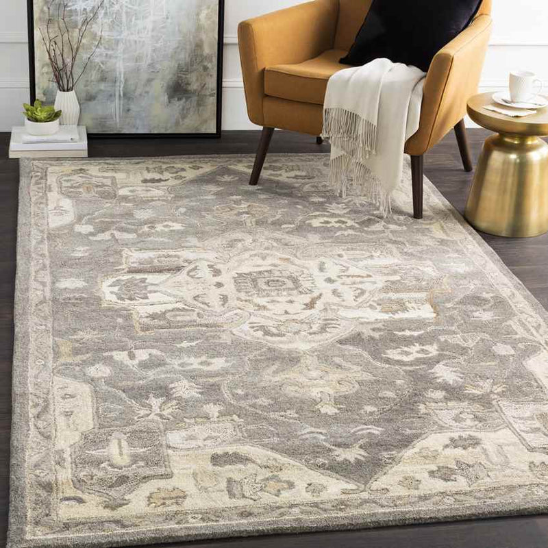 Roblin Traditional Taupe Area Rug