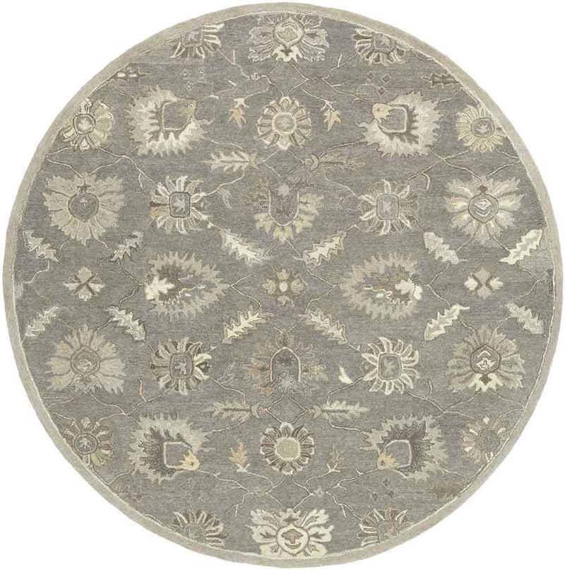 Kinistino Traditional Charcoal Area Rug