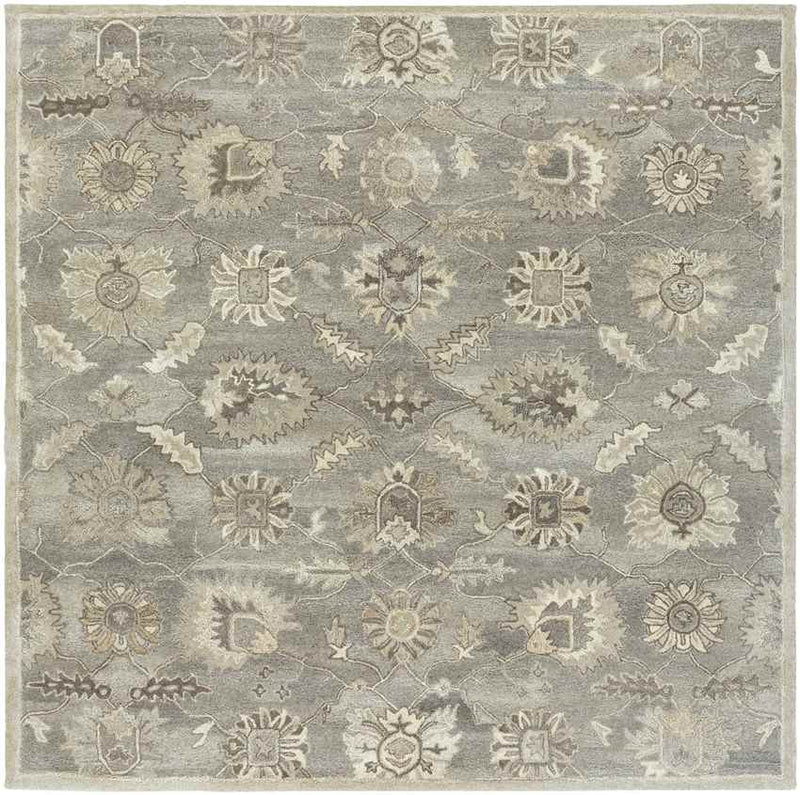 Kinistino Traditional Charcoal Area Rug