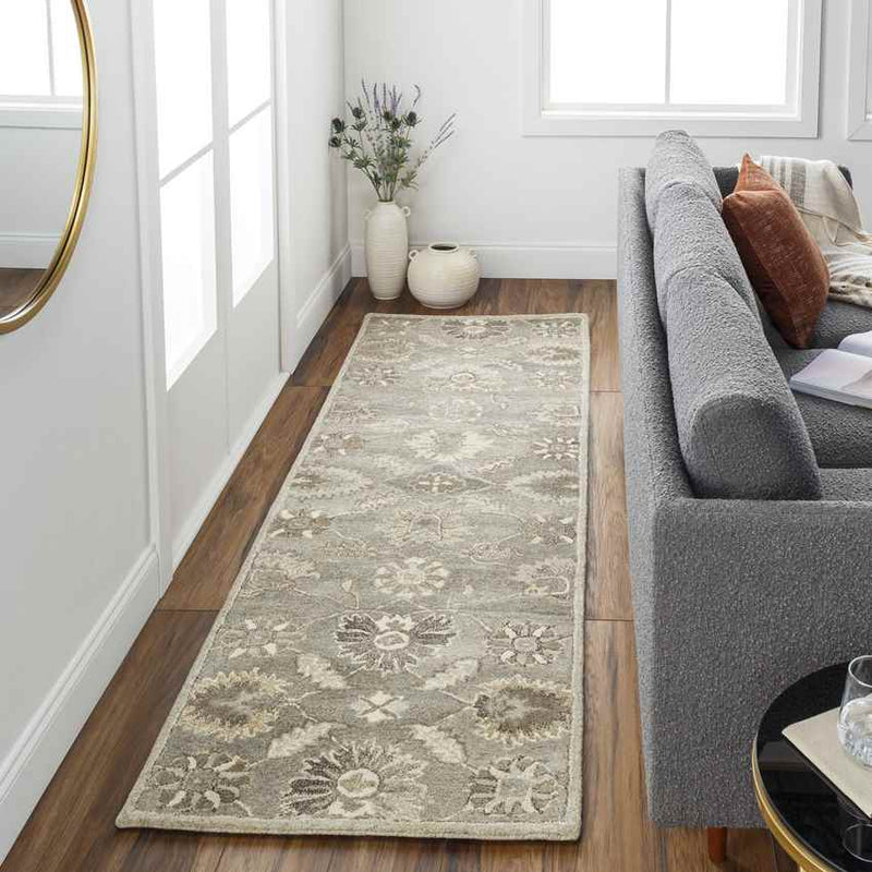 Kinistino Traditional Charcoal Area Rug