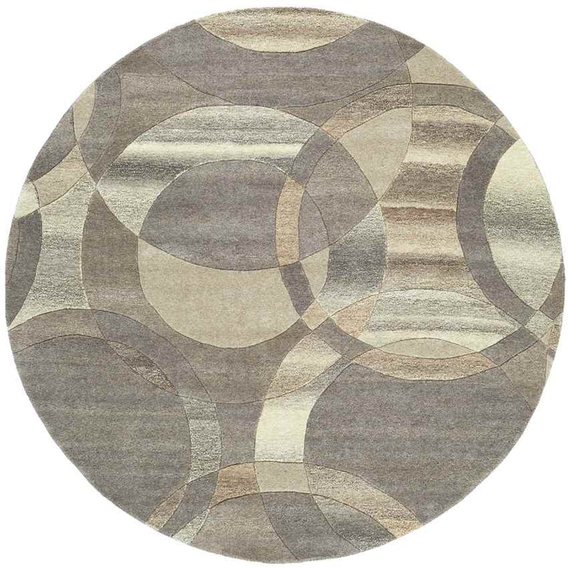 Besancon Modern Dark Brown Area Rug