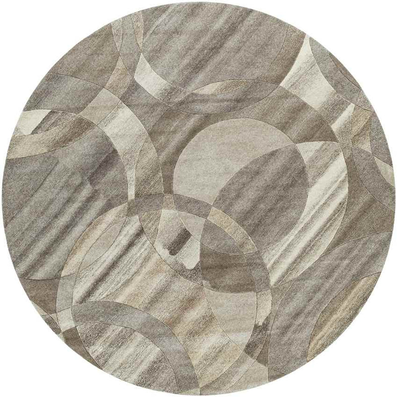 Besancon Modern Dark Brown Area Rug