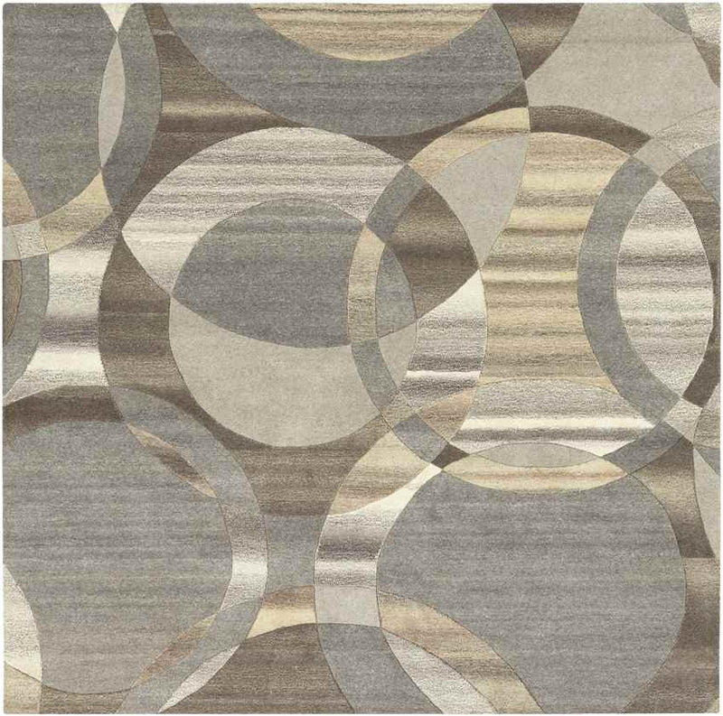 Besancon Modern Dark Brown Area Rug