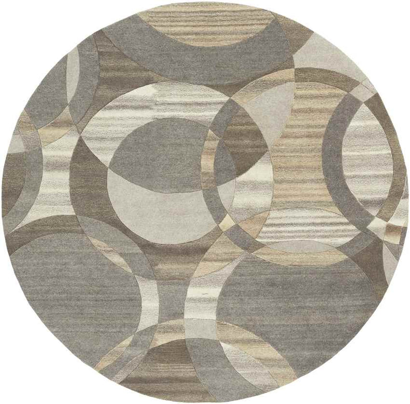 Besancon Modern Dark Brown Area Rug