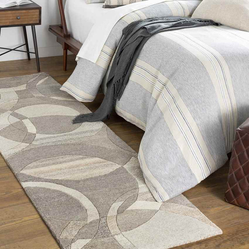 Besancon Modern Dark Brown Area Rug