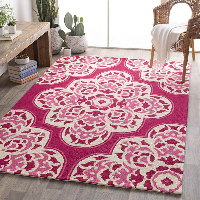 Lashburn Global Bright Pink Area Rug