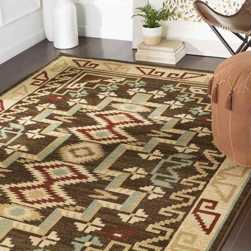 Ogema Rustic Dark Brown Area Rug