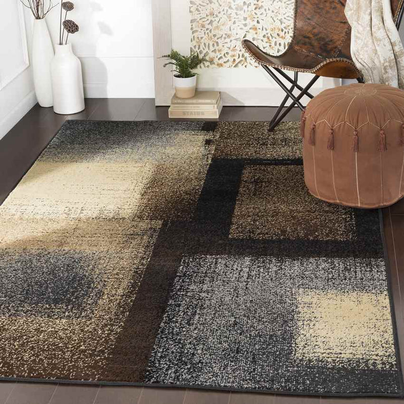 Norquay Modern Dark Brown Area Rug