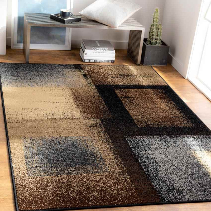 Norquay Modern Dark Brown Area Rug