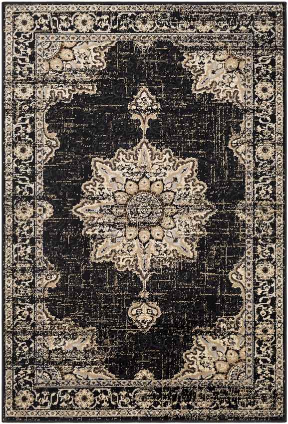 Pense Traditional Black Area Rug