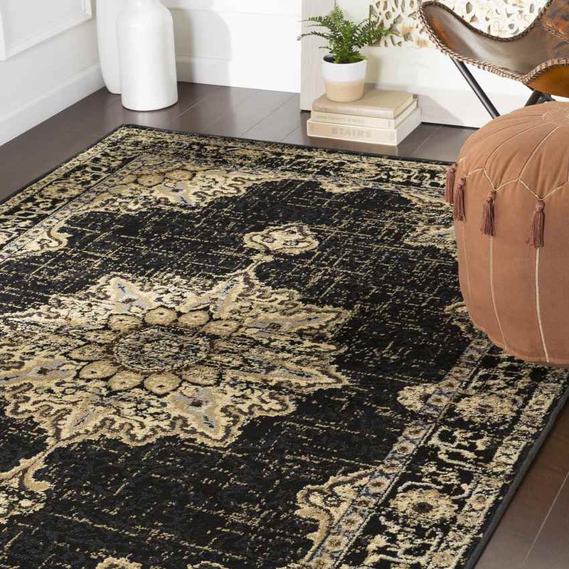 Pense Traditional Black Area Rug