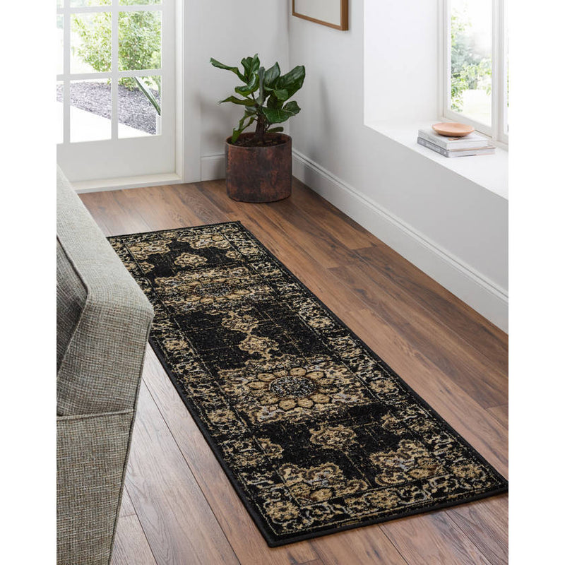 Pense Traditional Black Area Rug