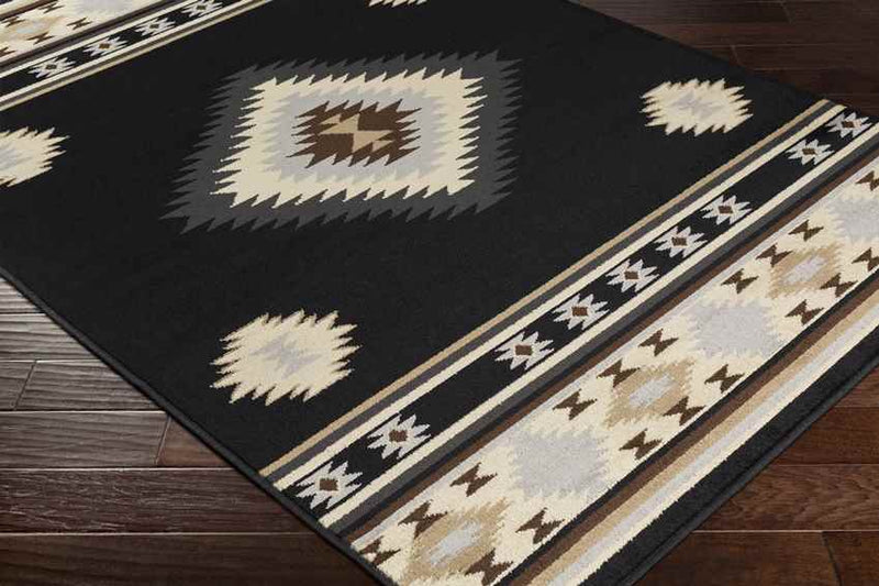 Oxbow Rustic Black Area Rug