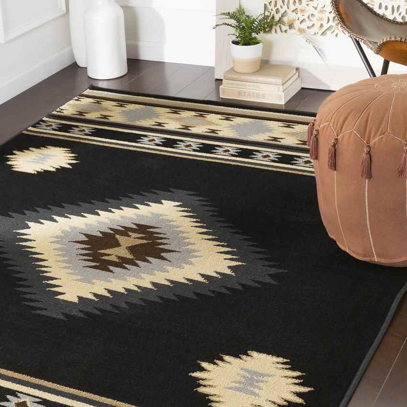 Oxbow Rustic Black Area Rug