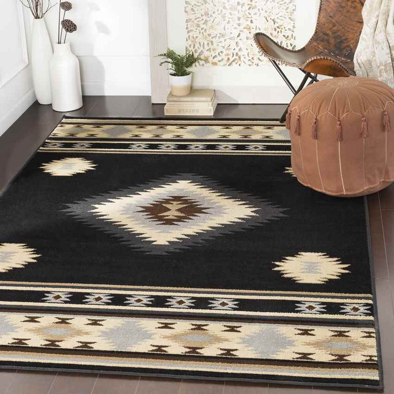 Oxbow Rustic Black Area Rug