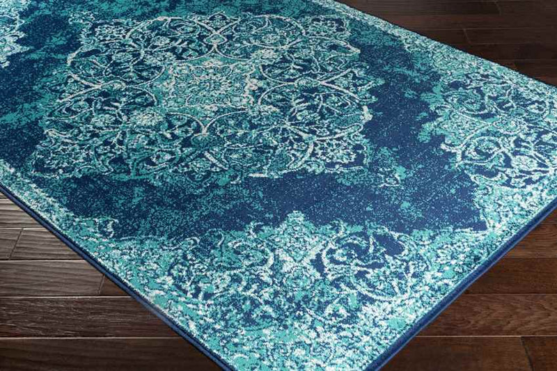 Radville Traditional Teal Area Rug