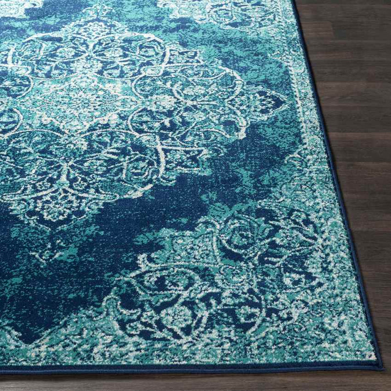 Radville Traditional Teal Area Rug