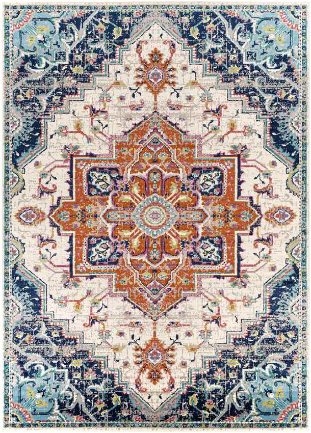 Metz Traditional Bright Orange Area Rug