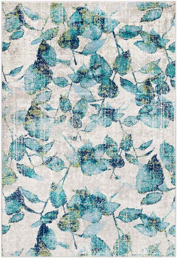 Rouleau Modern Teal Area Rug