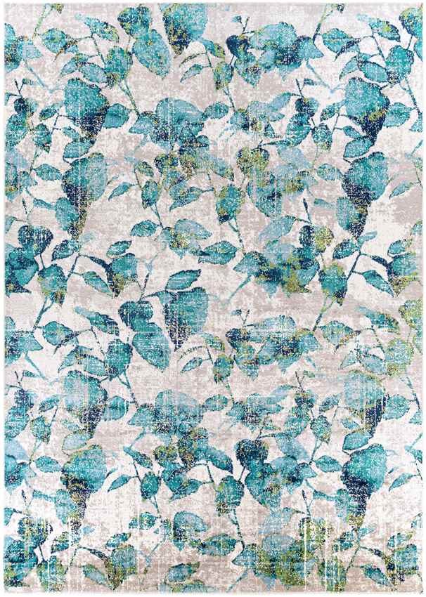 Rouleau Modern Teal Area Rug